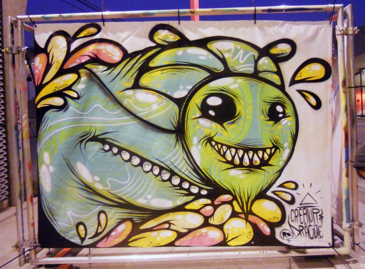 Graffiti Street Art in Rome - Photo by mycutecreatures - italy, creaturi, dragute (2013)
