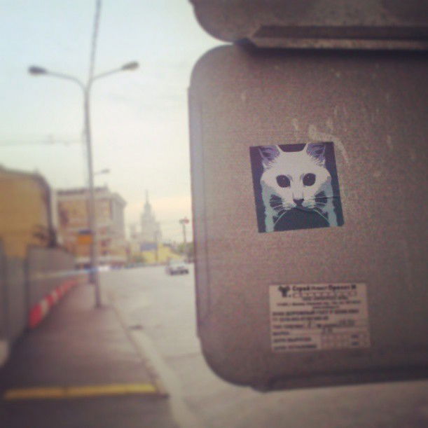 Graffiti Street Art in Moscow - Photo by myowncat - myowncat, sticker, streetart