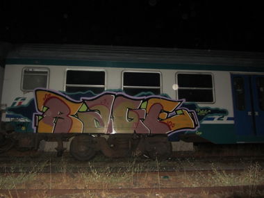 Graffiti Train in Catania - Photo by myself - rage, latinos, sicily (2013)
