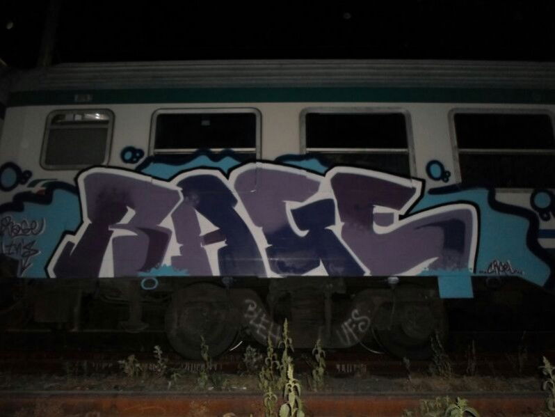 Graffiti Train in Catania - Photo by myself - rage, latinos, ltns (2013)