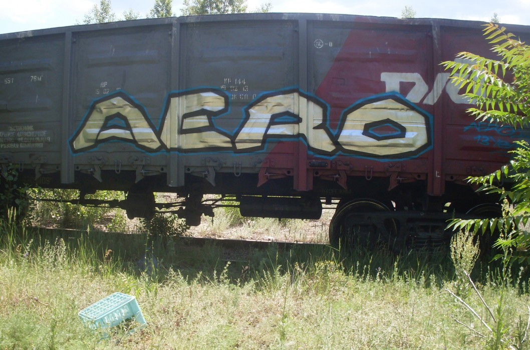 Graffiti Train in Ukraine - Photo by nagliyaero