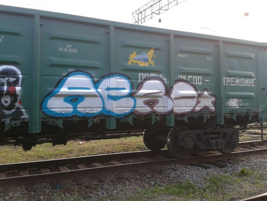 Graffiti Train in Ukraine - Photo by nagliyaero