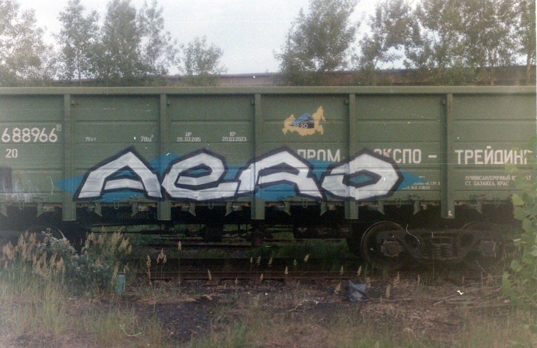 Graffiti Train in Ukraine - Photo by nagliyaero