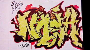 Graffiti Sketch - Photo by nash7 - wildstyle, nash, blackbook
