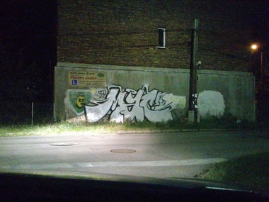 Graffiti Bombing in Myslowice - Photo by nastymac - silver, mac!, bomb (2013)