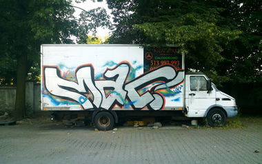 Graffiti Bombing in Myslowice - Photo by nastymac - MAC (2014)