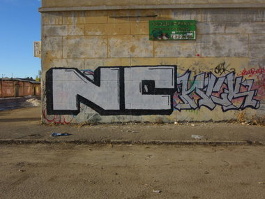 Graffiti Bombing - Photo by nearcrimekid - nc, nck