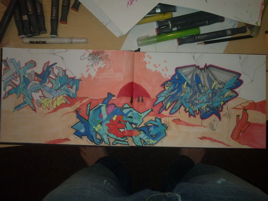 Graffiti Sketch in Rathenow - Photo by neicky - MIKS, MEIC, MONK