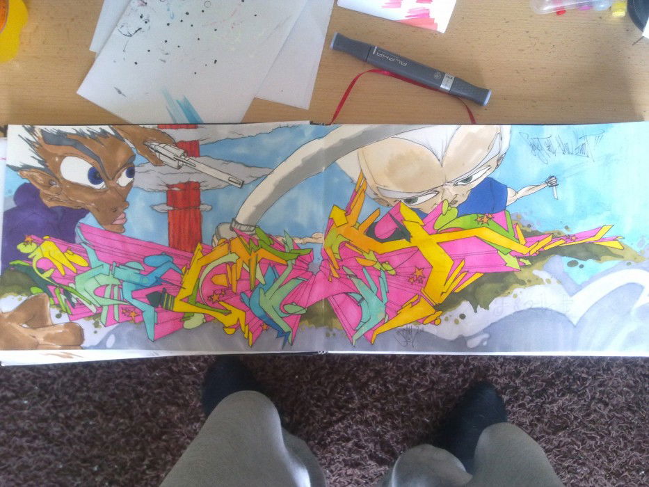 Graffiti Sketch in Potsdam - Photo by neicky - SOICK, FIGHT