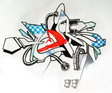 Graffiti Sketch in Berlin - Photo by neicky - SOICK, TEAS