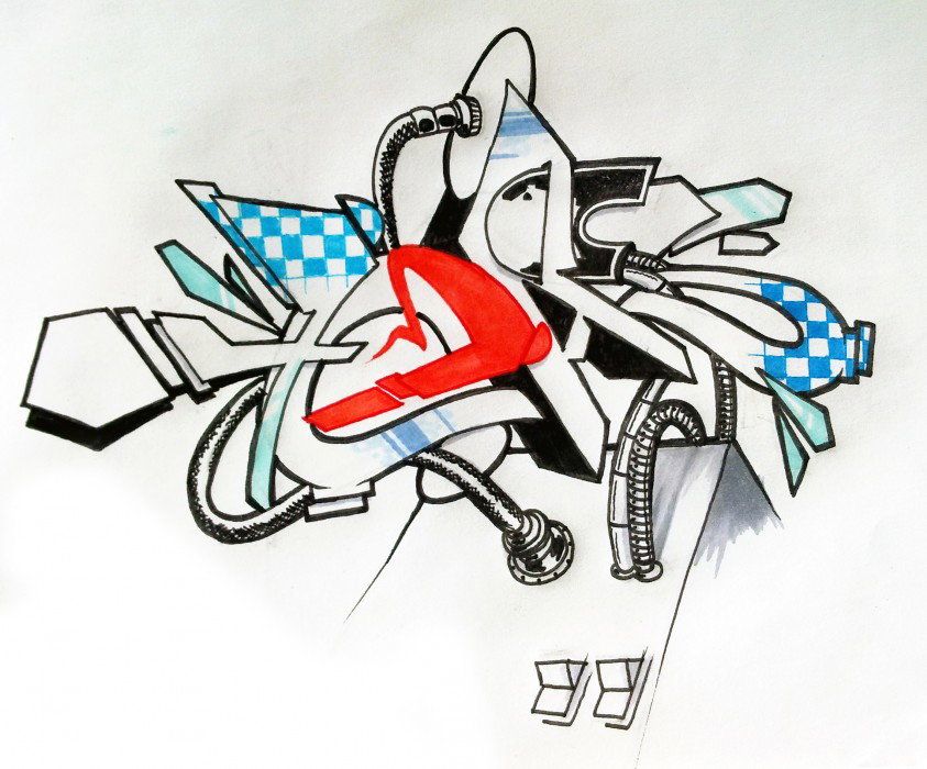 Graffiti Sketch in Berlin - Photo by neicky - SOICK, TEAS