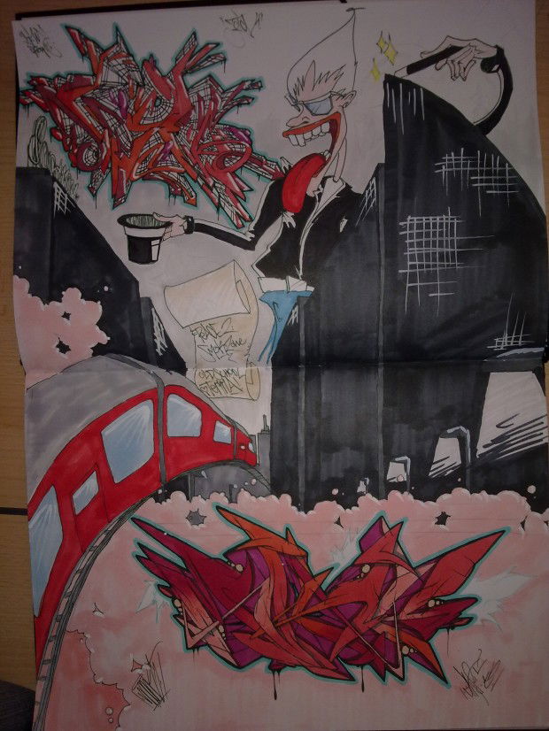 Graffiti Sketch in RATHENOW - Photo by neicky - SOICK, MONK (2012)