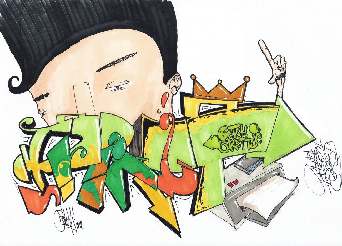 Graffiti Sketch - Photo by neicky - Print