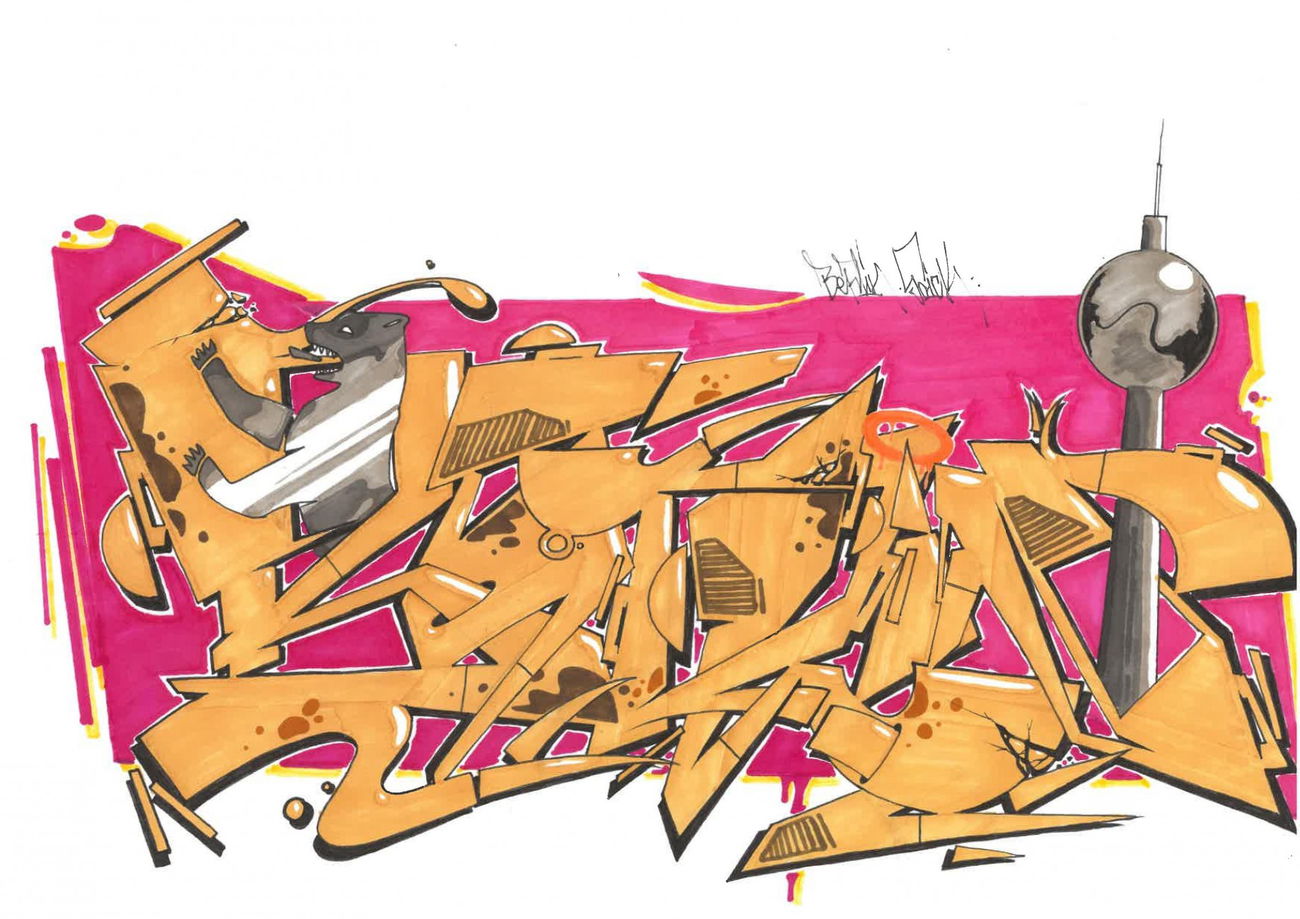 Graffiti Sketch in Germany - Photo by neicky - berlin, soick, battle (2018)