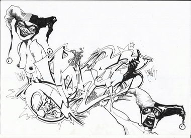 Graffiti Sketch in Germany - Photo by neicky - joker, soick (2017)