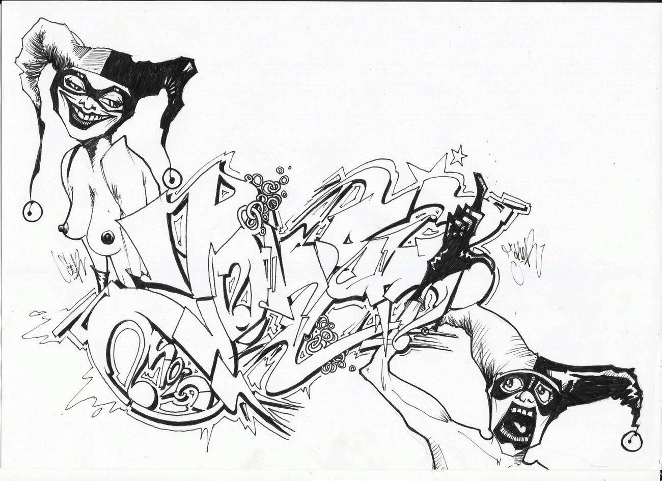 Graffiti Sketch in Germany - Photo by neicky - joker, soick (2017)