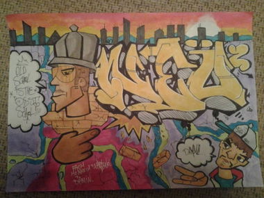 Graffiti Sketch in Monheim am Rhein - Photo by neotwo