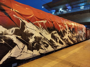 Graffiti Train in Freiburg - Photo by nice - freightgraffiti, 2025, freiburg (2025)