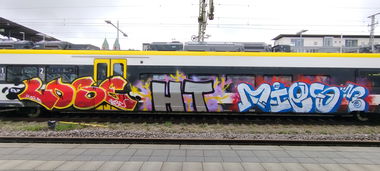 Graffiti Train in Freiburg - Photo by nice - 2025, freiburg, trainwriting (2025)