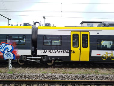 Graffiti Train in Freiburg - Photo by nice - 2025, freiburg, trainwriting (2025)