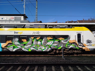 Graffiti in Freiburg - Photo by nice - trainwriting, bawü, freiburg (2025)