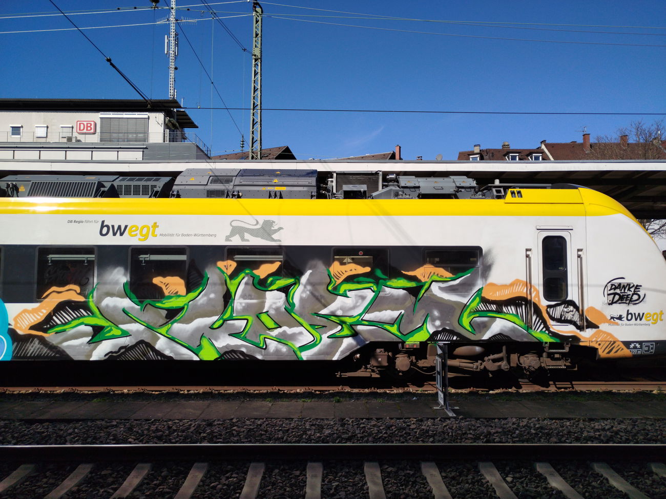 Graffiti in Freiburg - Photo by nice - trainwriting, bawü, freiburg (2025)