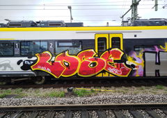 Graffiti Train in Freiburg - Photo by nice - 2025, freiburg, trainwriting (2025)