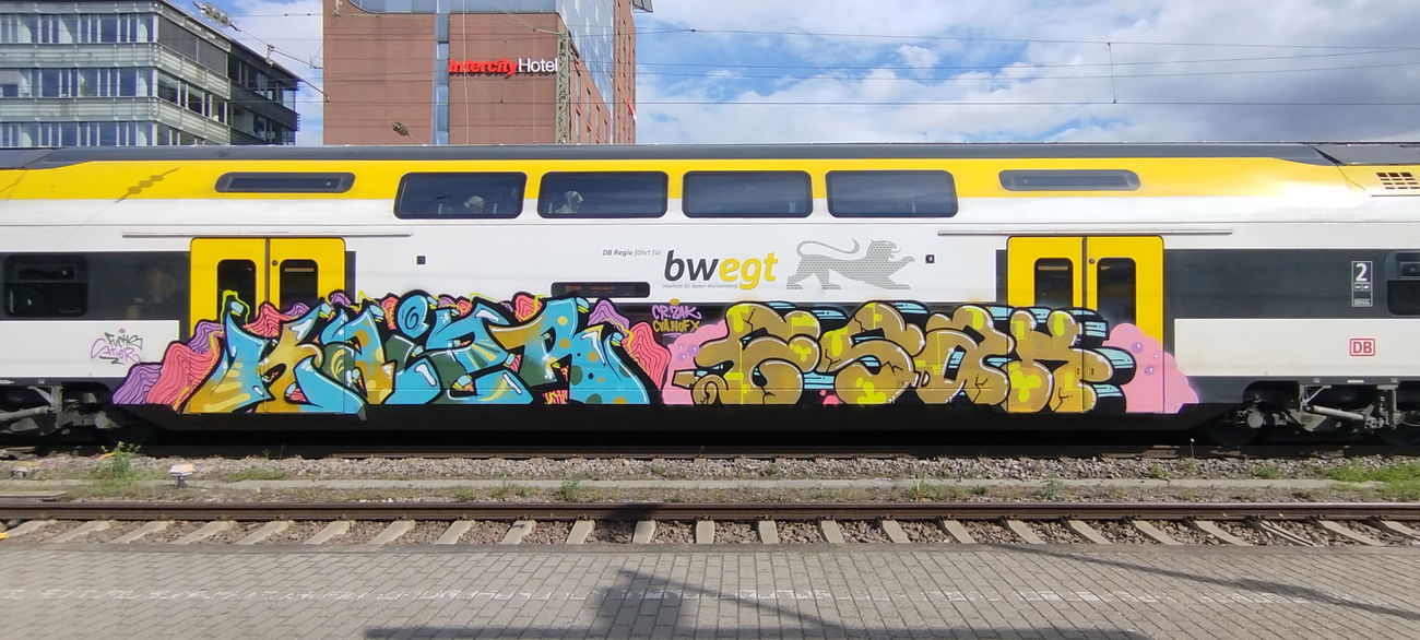 Graffiti Train in Freiburg - Photo by nice - 2025, freiburg, trainwriting (2025)