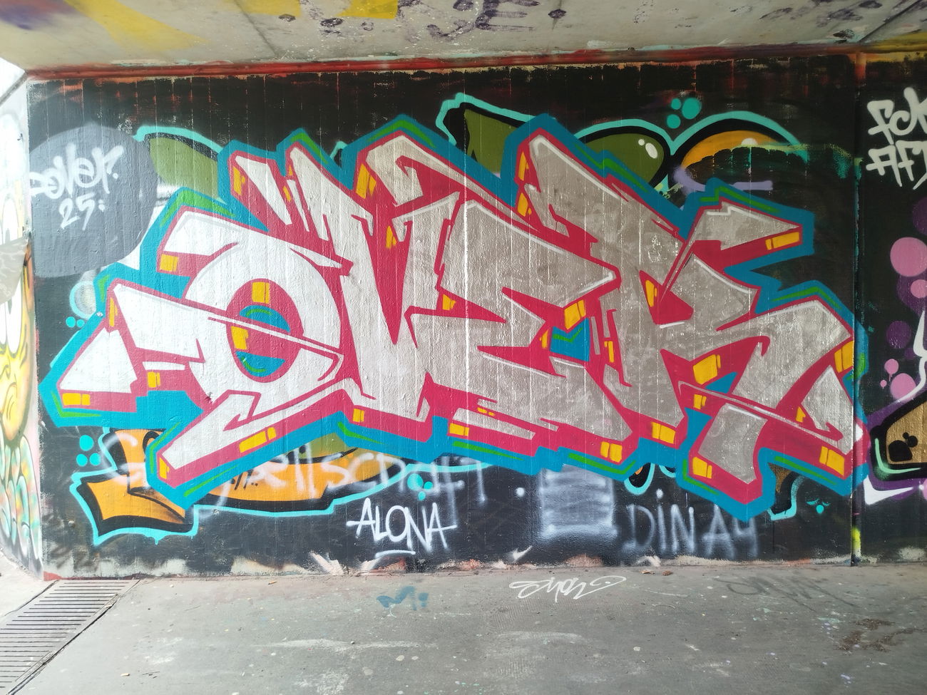 Graffiti Wall in Freiburg - Photo by nice - legalwalls, 2025, freiburggraffiti (2025)