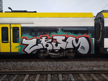 Graffiti Train in Freiburg - Photo by nice - zbjm, 2025, bawü (2025)