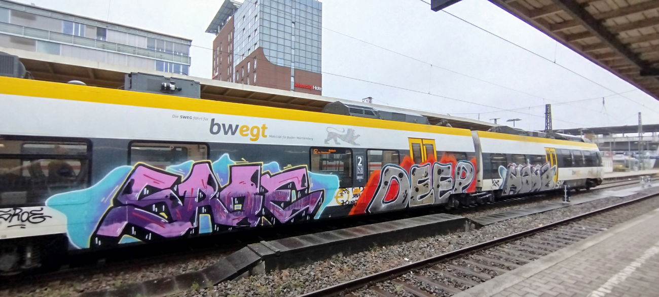 Graffiti Train in Freiburg - Photo by nice - snkcrew, bawü, trainbombing (2025)