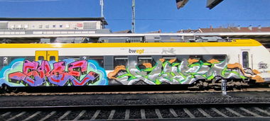 Graffiti in Freiburg - Photo by nice - trainwriting, bawü, freiburg (2025)