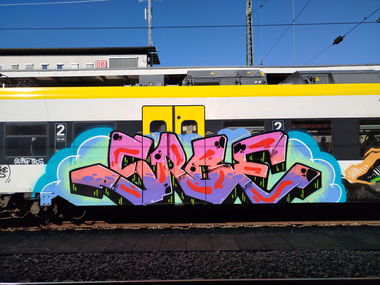 Graffiti in Freiburg - Photo by nice - trainwriting, bawü, freiburg (2025)