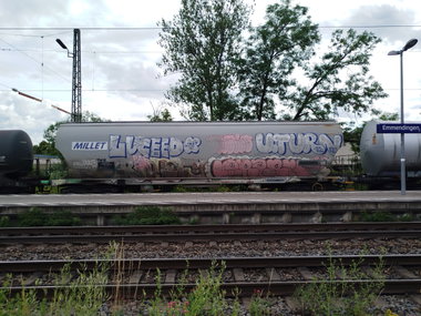 Graffiti Train - Photo by nice - freightgraffiti, atthestation, chromepieces (2026)