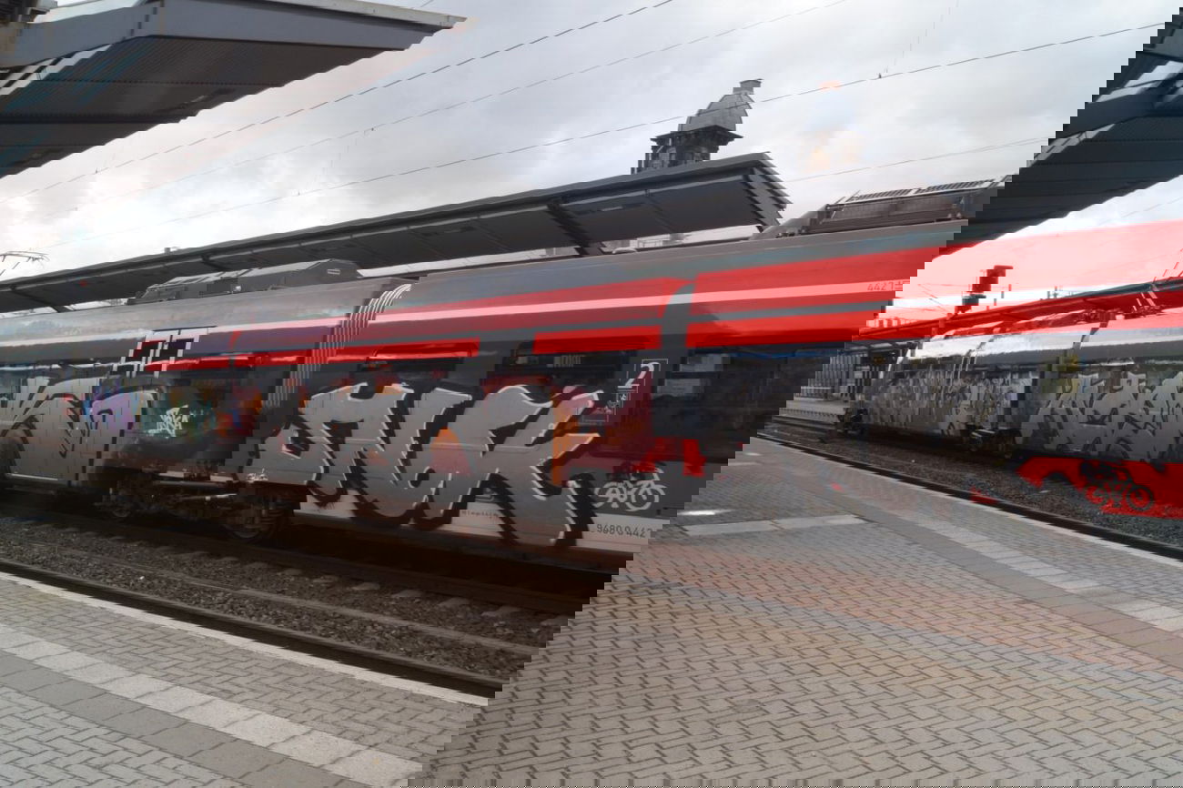Graffiti Train in Dresden - Photo by nichtmoek - SNOK, MOEK, TRK (2017)