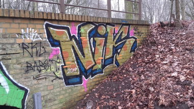 Graffiti Wall in Berlin - Photo by nik - rkl, nik, berlin (2019)
