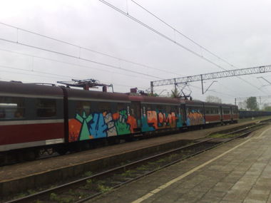 Graffiti Train - Photo by nike1984 - TSU, Mime, RIMU (2013)