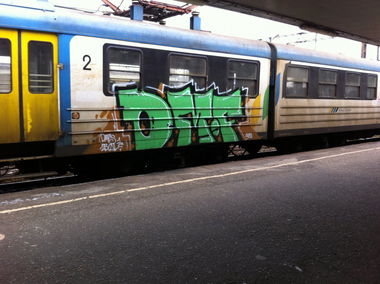 Graffiti Train in K?ocko - Photo by nike1984 - DMF (2014)