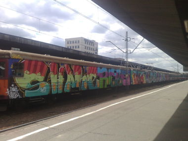Graffiti Train in Wapiennik - Photo by nike1984 - Kids, Four, Tape (2009)