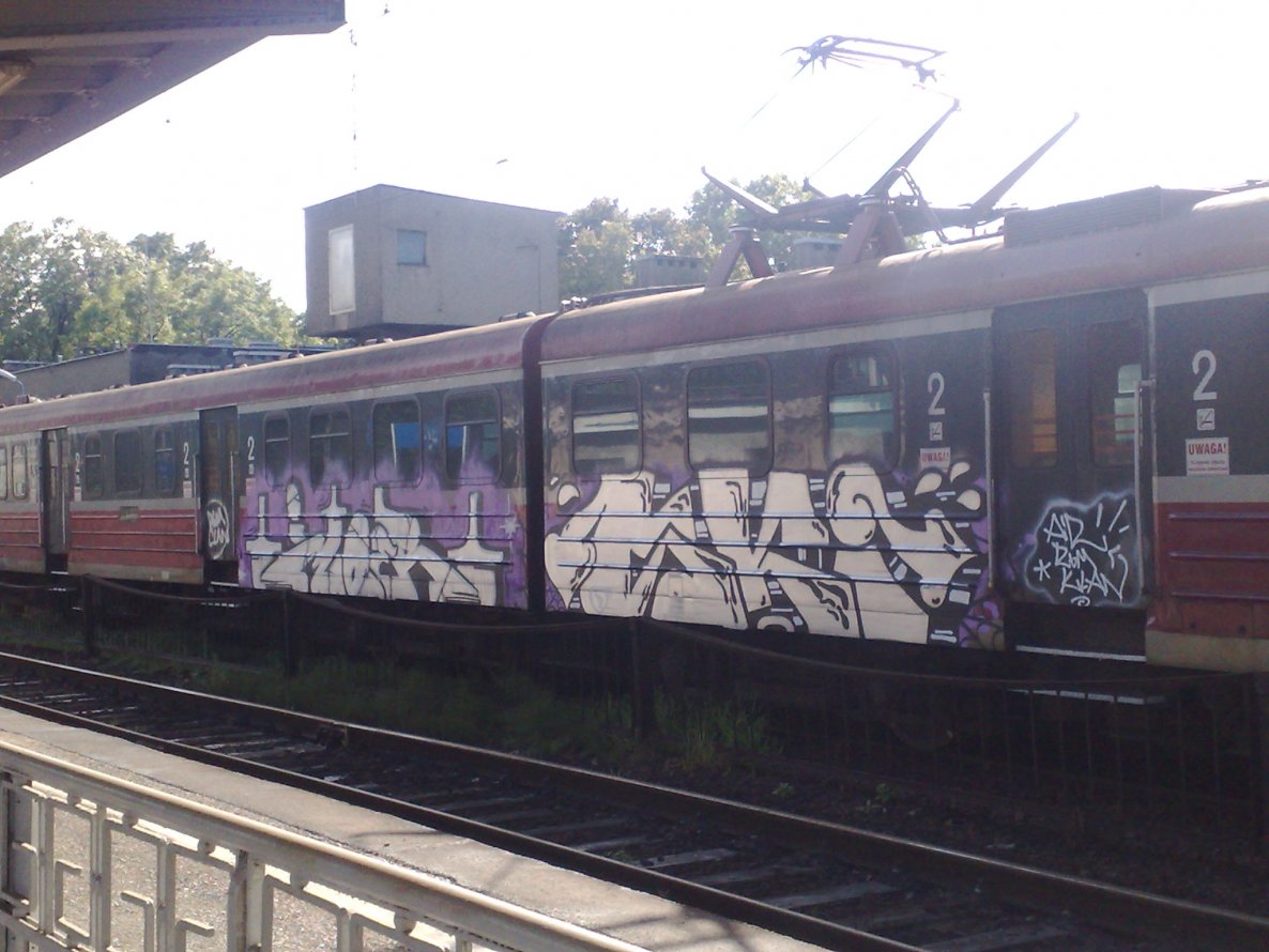 Graffiti Train in Gogolewko, Pomeranian Voivodeship - Photo by nike1984 - Mioer (2014)