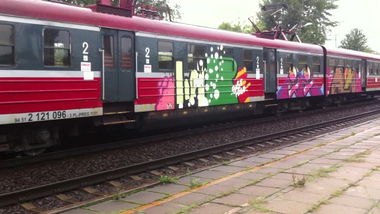 Graffiti Train in Topólno - Photo by nike1984 - TSU, BOST, MULO (2014)