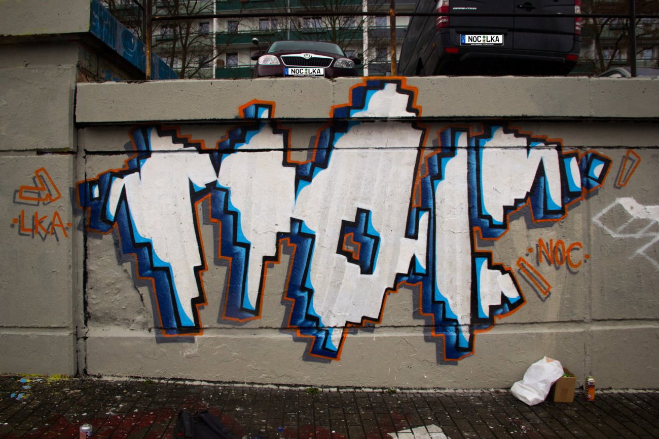 Graffiti Wall - Photo by noc - noc, lackaffencrew, hall (2015)