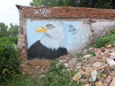 Graffiti Wall in Letschin - Photo by noc - eagle, noc, character (2013)