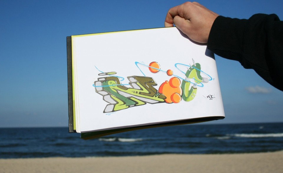 Graffiti Sketch in Zinnowitz - Photo by noc (2012)