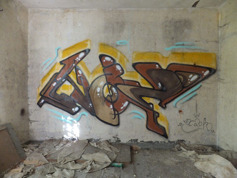 Graffiti Wall in Letschin - Photo by noc - brown, noc, style (2013)