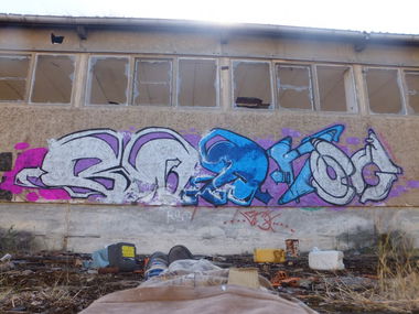 Graffiti Wall in Seelow - Photo by noc - bonnoc, royal-bone, noc (2013)