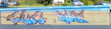 Graffiti Wall in Frankfurt (Oder) - Photo by noc - noc, spin, yo (2013)