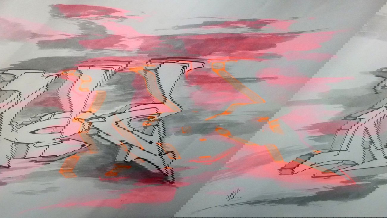 Graffiti Sketch in Letschin - Photo by noc - noc, sketch, red (2013)