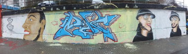 Graffiti Wall in Frankfurt (Oder) - Photo by noc - mopz, noc, hall (2013)