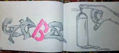 Graffiti Sketch - Photo by noc - graffiti, cant, be (2014)